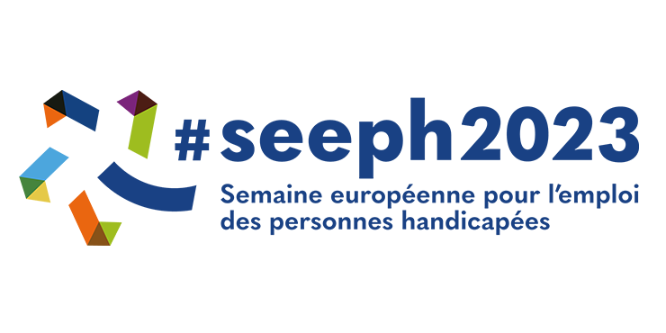 Logo 2023 de la semaine européenne pour l'emploi des personnes handicapées